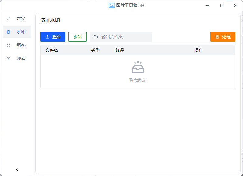 Pintree 图片处理工具箱V0.2：照片批量加水印转换格式裁剪调整