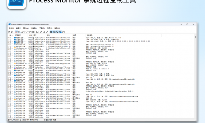 高级的进程监视工具Process Monitor中文版