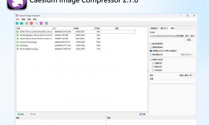 Caesium Image Compressor 2.7.0:批量图片压缩格式转换工具